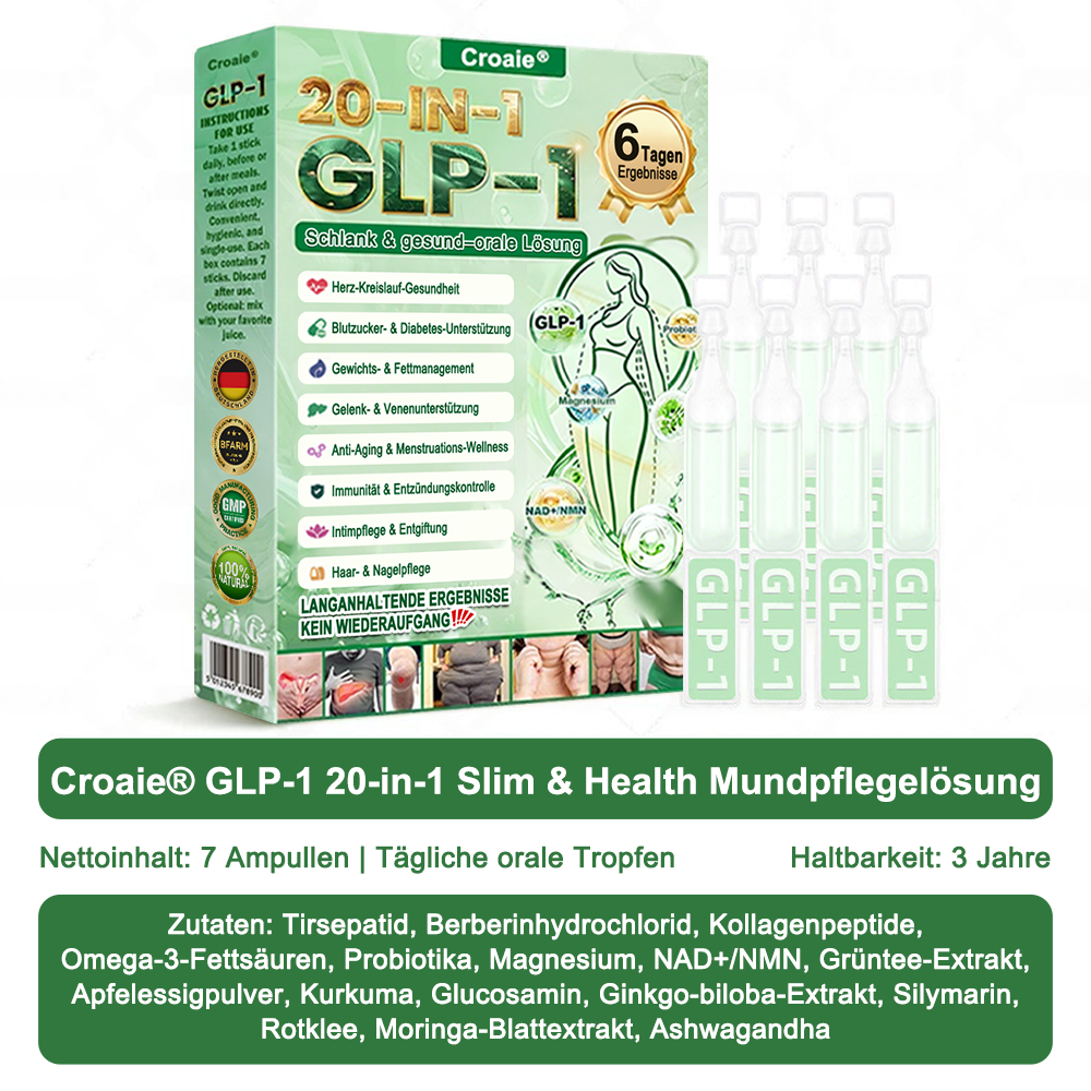 Neuerscheinung 🇩🇪｜Croaie® GLP-1 20-in-1 Slim & Health Oral Solution -Nur eine Dosis pro Tag, sichtbare Ergebnisse in nur 6 Tagen!Enthält 100 Milliarden aktive Probiotika (CFU). ✅ Unterstützt das Gewichtsmanagement, die Herzgesundheit