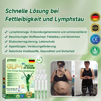 Berlin Health®  GLP-1 Sechs-in-Eins Gesundheitslösung Orallösung (🌿 Nur einmal täglich – sichtbare Veränderungen in nur 7 Tagen) ✅ Geeignet für: Übergewicht, Diabetes und verschiedene Gesundheitsbedürfnisse