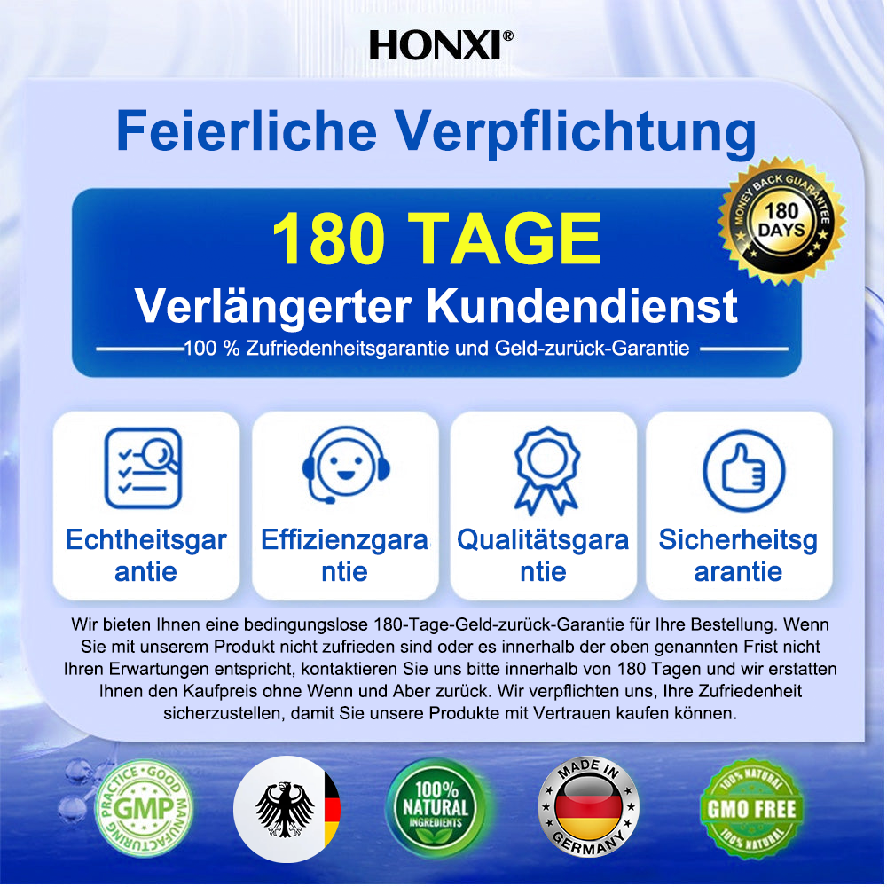 Offizieller Store | Honxi® Longevity GLP-1 8-in-1 Schlank & Gesund Lösung zum Einnehmen (Einmal täglich, sichtbare Ergebnisse in 7 Tagen) Unterstützt Adipositas, Herz-Kreislauf-Gesundheit, Diabetes, Schlafapnoe, Darmgesundheit