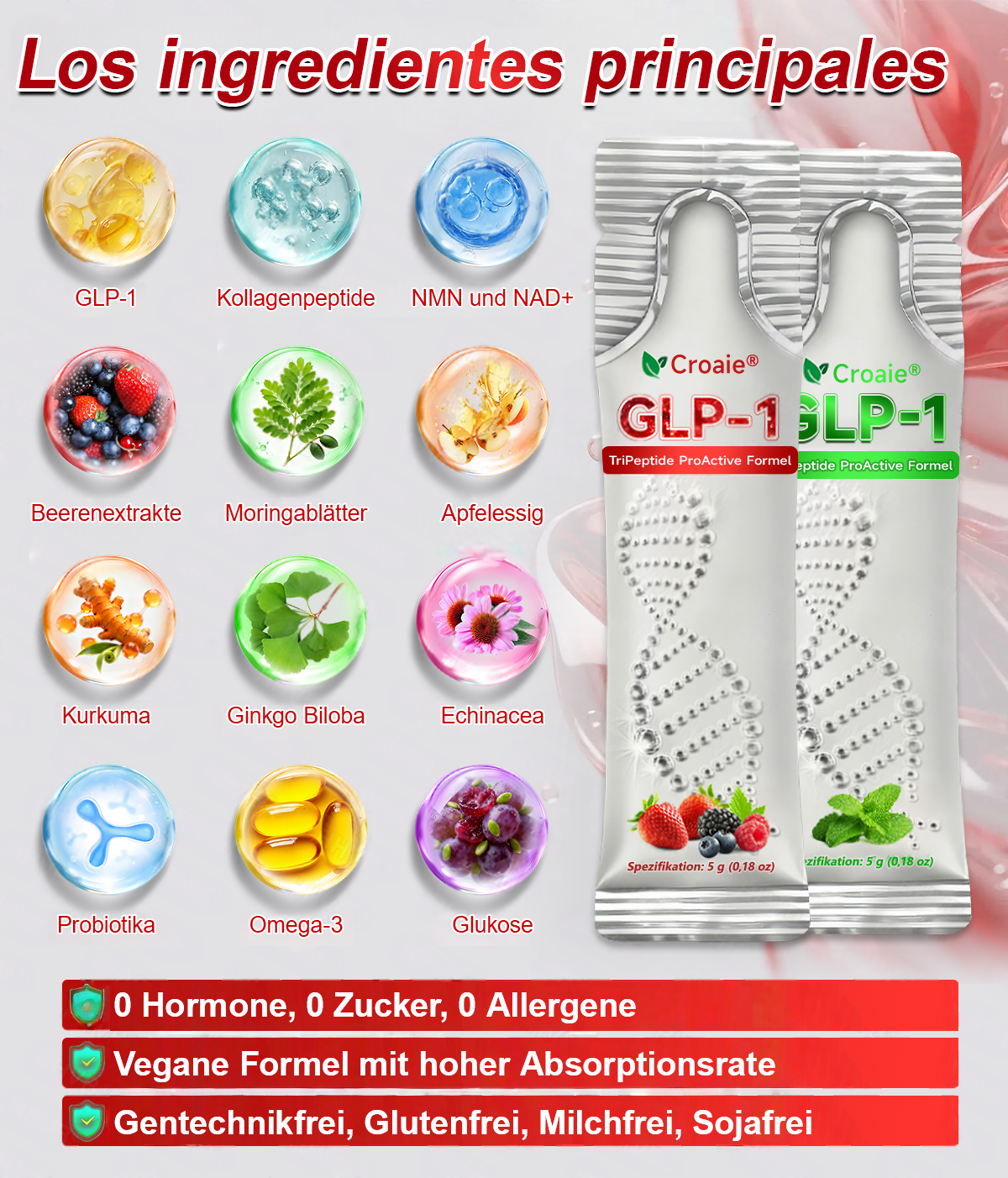 🇩🇪 Offizielle croaie® 🎀 𝐆𝐿𝑷-𝟭 + Kollagenpeptide Lösung zur Unterstützung von Gewichtsmanagement und Hautstraffung – mit Kollagenpeptiden & Matrixyl 3000. Hilft, das Wohlbefinden zu unterstützen und die Haut sichtbar zu verbessern.