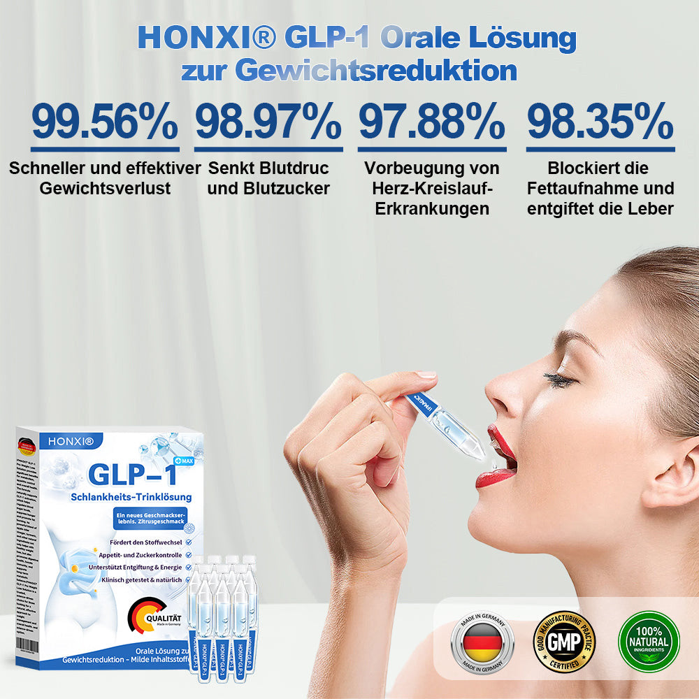 Honxi® ✨GLP-1 Max Schlankheits-Trinklösung ⚡7 Tage sichtbare Wirkung, keine Nebenwirkungen, geeignet für alle Altersgruppen