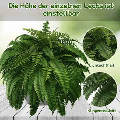 Letzter Tag: 75 % Rabatt – UV-beständiger, lebensechter künstlicher Boston-Farn
