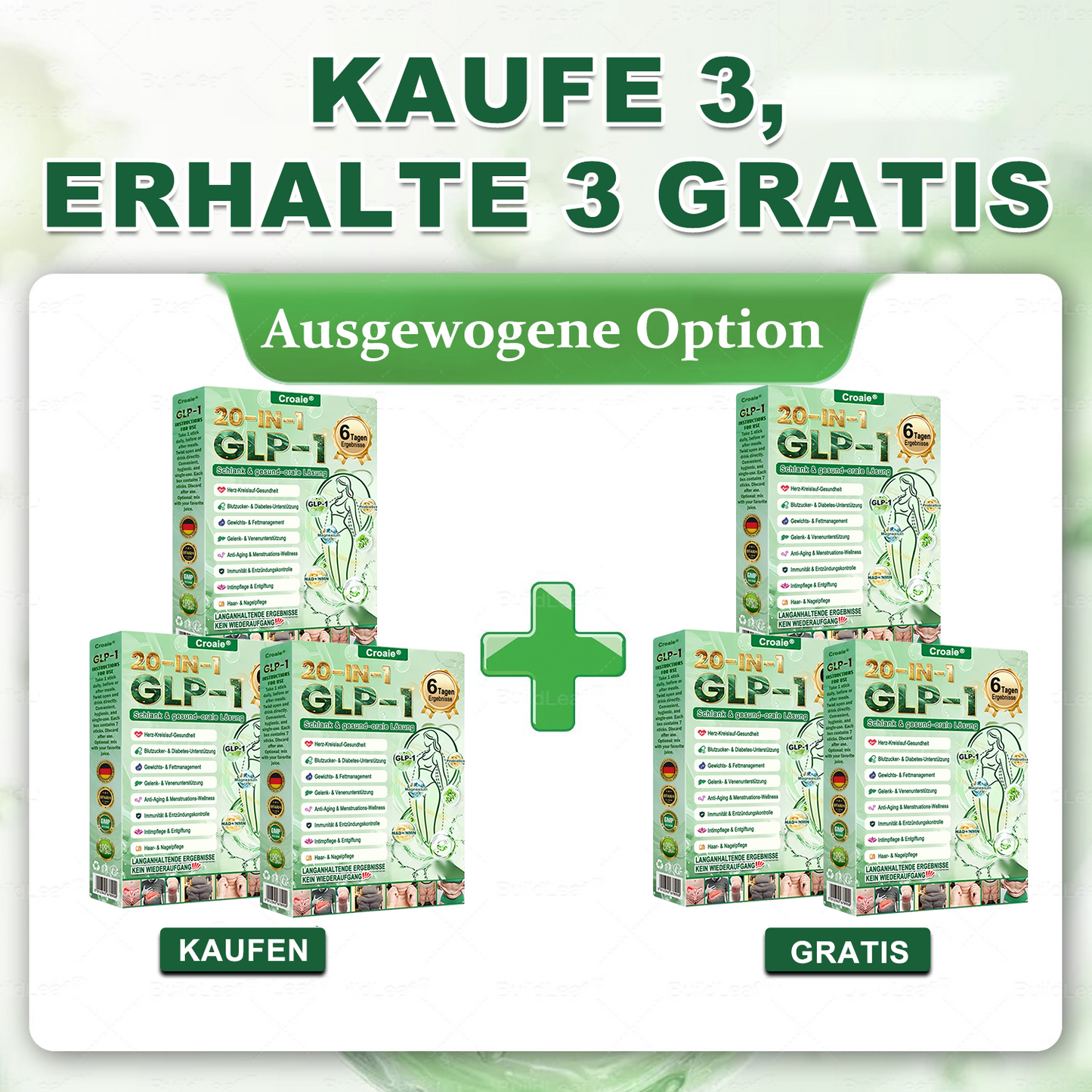 Neuerscheinung 🇩🇪｜Croaie® GLP-1 20-in-1 Slim & Health Oral Solution -Nur eine Dosis pro Tag, sichtbare Ergebnisse in nur 6 Tagen!Enthält 100 Milliarden aktive Probiotika (CFU). ✅ Unterstützt das Gewichtsmanagement, die Herzgesundheit