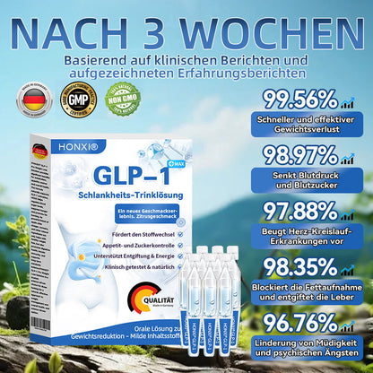 Honxi® ✨GLP-1 Max Schlankheits-Trinklösung ⚡7 Tage sichtbare Wirkung, keine Nebenwirkungen, geeignet für alle Altersgruppen
