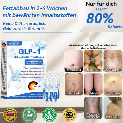 Honxi® ✨GLP-1 Max Schlankheits-Trinklösung ⚡7 Tage sichtbare Wirkung, keine Nebenwirkungen, geeignet für alle Altersgruppen
