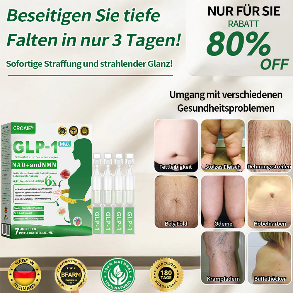 🇩🇪 Offizieller Shop – CROAIE® GLP-1 Schlankheitslösung zum Einnehmen Für Adipositas, Herz-Kreislauf-Erkrankungen, Diabetes, Schlafapnoe, Gelenkprobleme und mehr 🔥