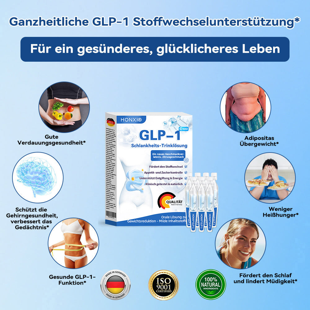 Honxi® ✨GLP-1 Max Schlankheits-Trinklösung ⚡7 Tage sichtbare Wirkung, keine Nebenwirkungen, geeignet für alle Altersgruppen
