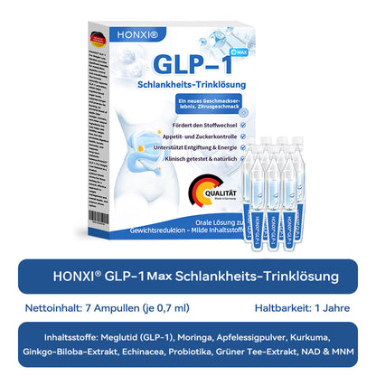 Honxi® ✨GLP-1 Max Schlankheits-Trinklösung ⚡7 Tage sichtbare Wirkung, keine Nebenwirkungen, geeignet für alle Altersgruppen